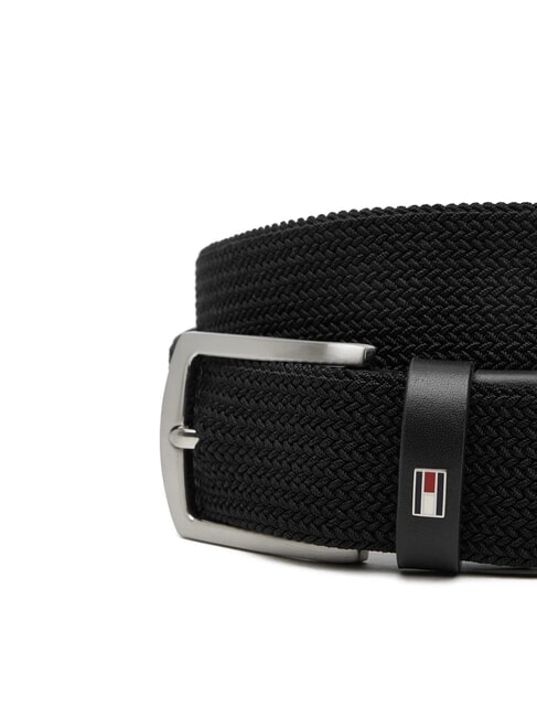 DENTON ELASTIC Ceinture en tissu tiss&eacute; pour homme noir - Ceintures