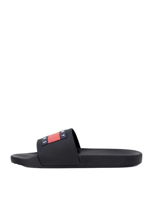 TOMMY JEANS Pool Slide Chaussons en caoutchouc noir - Chaussures Homme