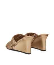 TOMMY HILFIGER TH sandales montantes en crochet m&eacute;tallis&eacute; or - Chaussures Femme - 5