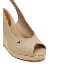 TOMMY HILFIGER TH Espadrilles compens&eacute;es hautes raifort - Chaussures Femme - 4