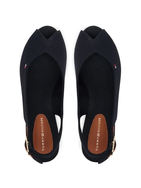 TH Espadrilles &agrave; bout ouvert et bride arri&egrave;re bleu espace - Chaussures Femme