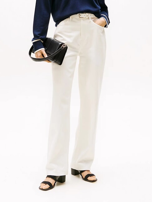 TH sandale mule en cuir &agrave; talon large noir - Chaussures Femme