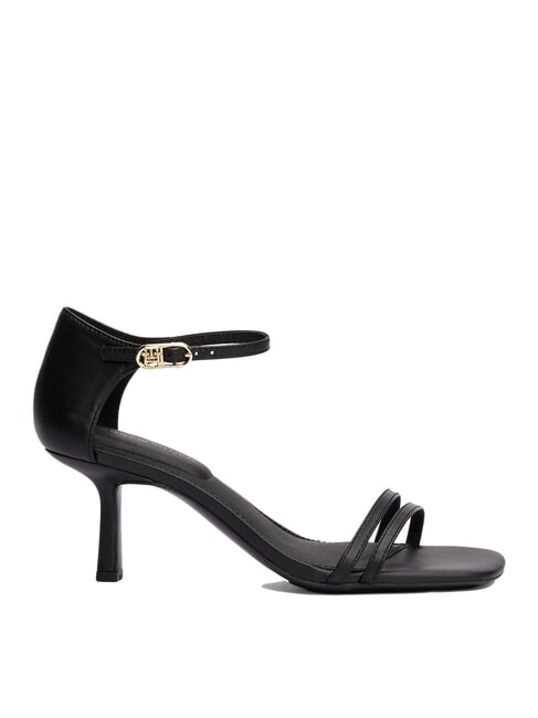 TH Sandales montantes en cuir avec bride noir - Chaussures Femme