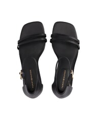TOMMY HILFIGER TH Sandales montantes en cuir avec bride noir - Chaussures Femme - 3