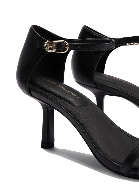 TH Sandales montantes en cuir avec bride noir - Chaussures Femme