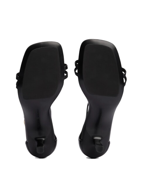 TH Sandales montantes en cuir avec bride noir - Chaussures Femme