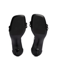 TOMMY HILFIGER TH Sandales montantes en cuir avec bride noir - Chaussures Femme - 6