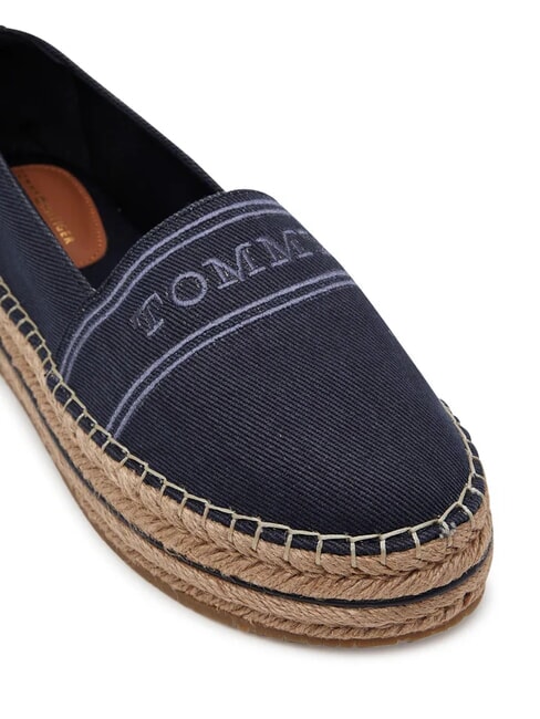 TH Espadrilles compens&eacute;es en toile bleu espace - Chaussures Femme