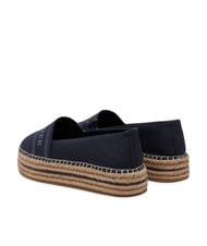 TOMMY HILFIGER TH Espadrilles compens&eacute;es en toile bleu espace - Chaussures Femme - 6