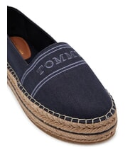 TOMMY HILFIGER TH Espadrilles compens&eacute;es en toile bleu espace - Chaussures Femme - 3