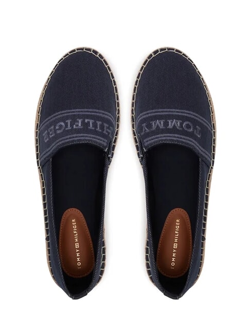 TH Espadrilles compens&eacute;es en toile bleu espace - Chaussures Femme