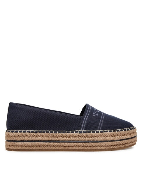 TH Espadrilles compens&eacute;es en toile bleu espace - Chaussures Femme