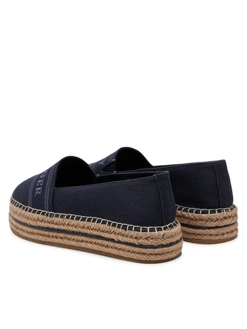 TH Espadrilles compens&eacute;es en toile bleu espace - Chaussures Femme