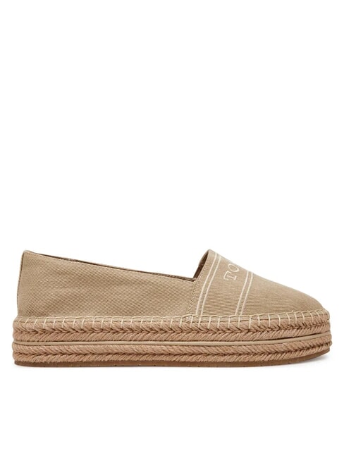 TH Espadrilles compens&eacute;es en toile raifort - Chaussures Femme