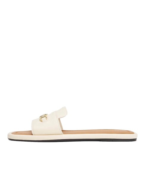 TH Pantoufles en cuir avec logo mousseline - Chaussures Femme