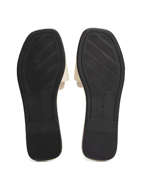 TH Pantoufles en cuir avec logo mousseline - Chaussures Femme