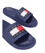 TOMMY HILFIGER FLAG POOL Pantoufles pour femmes bleu velours - Chaussures Femme - 2