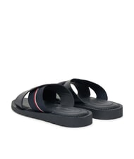 TOMMY HILFIGER TH Pantoufles en cuir avec ruban logo ciel du d&eacute;sert - Chaussures Homme - 5