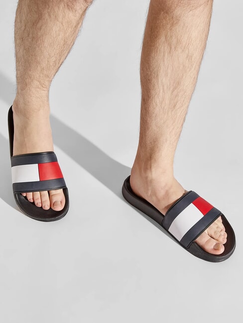 TH FLAG POOL Pantoufles pour hommes noir - Chaussures Homme