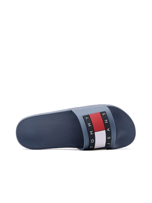 TOMMY JEANS Pool Slide Chaussons en caoutchouc c&ocirc;te bleue - Chaussures Homme