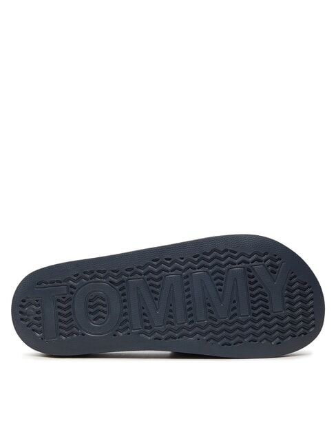 TOMMY JEANS Pool Slide Chaussons en caoutchouc marine nuit noire - Chaussures Homme