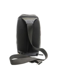 PIQUADRO X1 Sac &agrave; dos en cuir &agrave; une bandouli&egrave;re Noir - Sacs en Bandouli&egrave;res pour Homme - 2