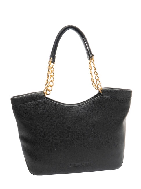 SQUARE Sac de courses avec anses en cha&icirc;ne Noir - Sacs pour Femme