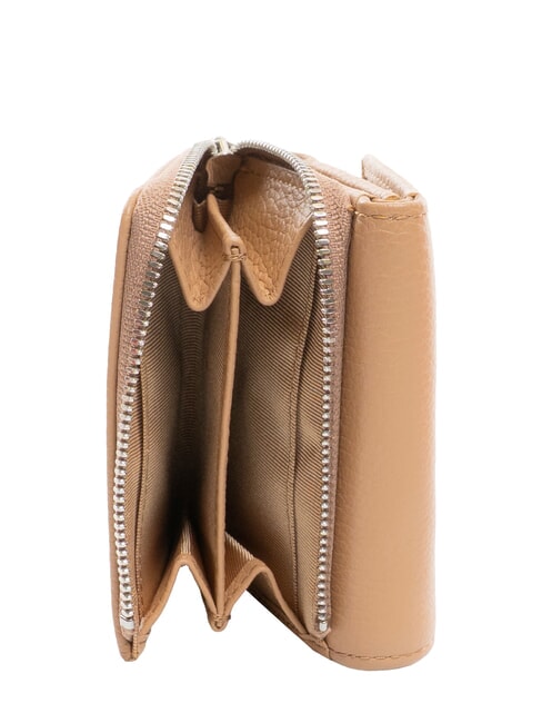 WALLETS GRAIN Petit portefeuille en cuir grain&eacute; argile - Portefeuilles Femme