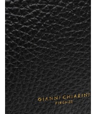 GIANNI CHIARINI CECILE Sac bandouli&egrave;re en cuir martel&eacute; Noir - Sacs pour Femme - 3