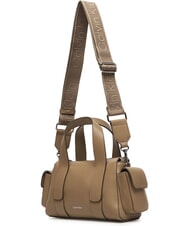CALVIN KLEIN SIGNATURE LOGO STRAP Sac &agrave; main avec bandouli&egrave;re taupe du d&eacute;sert - Sacs pour Femme - 3