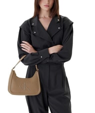 CALVIN KLEIN BOLD MONOGRAM Sac &agrave; bandouli&egrave;re taupe du d&eacute;sert - Sacs pour Femme - 5