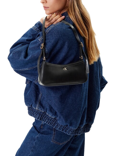 HARDWARE MONOGRAM sac bandouli&egrave;re noir / or clair antique - Sacs pour Femme