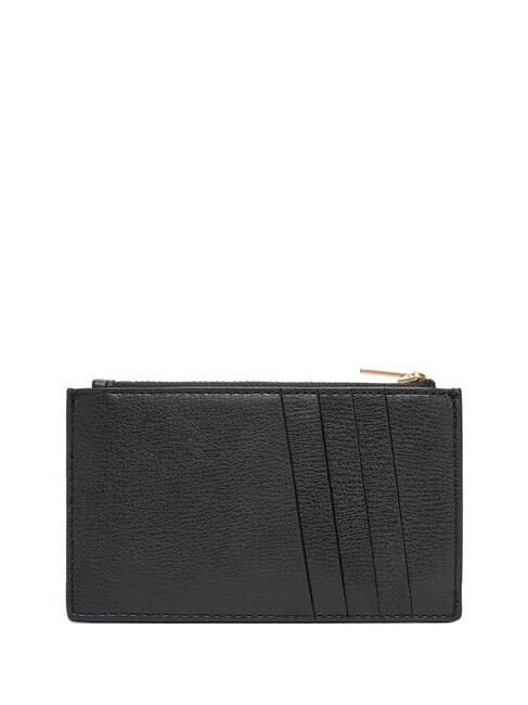 EMBOSSED LOGO Porte-carte plat noix de coco noire/grill&eacute;e - Portefeuilles Femme