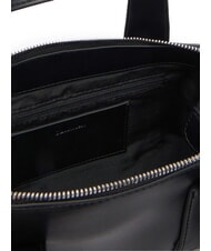 CALVIN KLEIN SIGNATURE LOGO STRAP Sac &agrave; main avec bandouli&egrave;re noir / vieil argent - Sacs pour Femme - 4