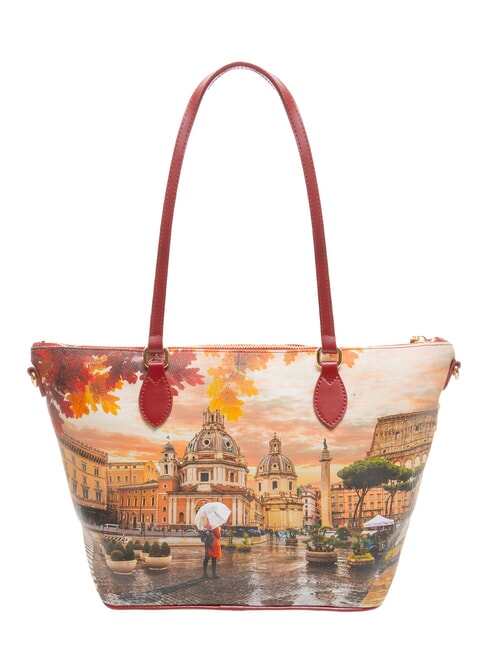 YESBAG Sac cabas bandouli&egrave;re moyen Rome sous la pluie - Sacs pour Femme