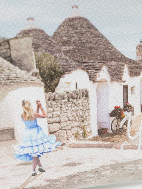 YESBAG Pochette avec bandouli&egrave;re en m&eacute;tal Alice au Trulli - Sacs pour Femme