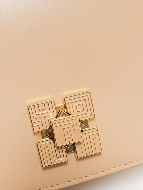 LUCY Sac bandouli&egrave;re &agrave; rabat sable - Sacs pour Femme