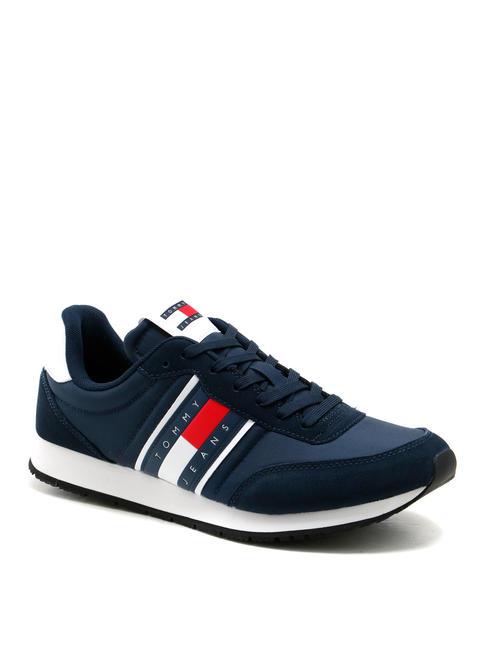 TOMMY JEANS RUNNER CASUAL Baskets marine nuit noire - Chaussures Homme