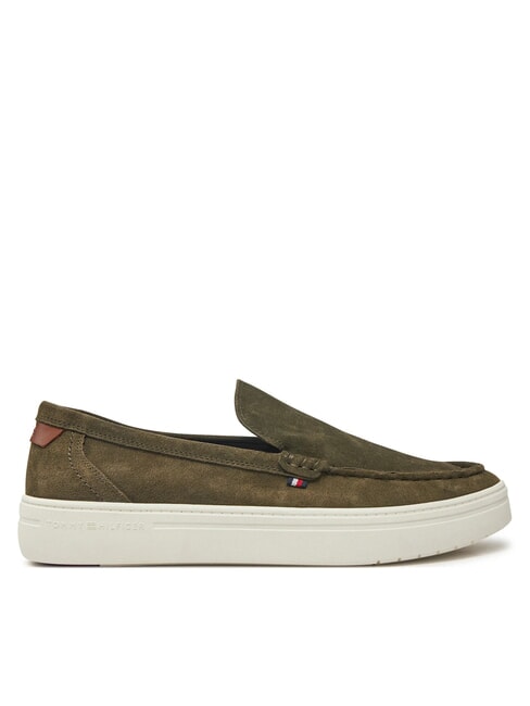 MODERN LIGHT HYBRID Mocassins en cuir su&eacute;d&eacute; vert arm&eacute;e - Chaussures Homme