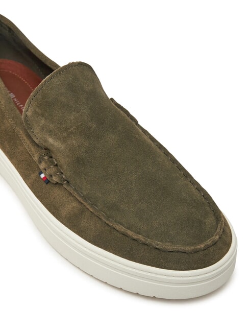 MODERN LIGHT HYBRID Mocassins en cuir su&eacute;d&eacute; vert arm&eacute;e - Chaussures Homme