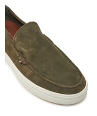 TOMMY HILFIGER MODERN LIGHT HYBRID Mocassins en cuir su&eacute;d&eacute; vert arm&eacute;e - Chaussures Homme - 3