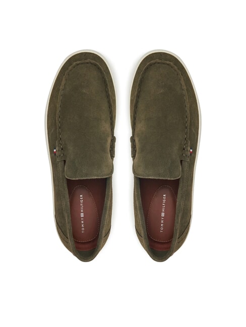 MODERN LIGHT HYBRID Mocassins en cuir su&eacute;d&eacute; vert arm&eacute;e - Chaussures Homme