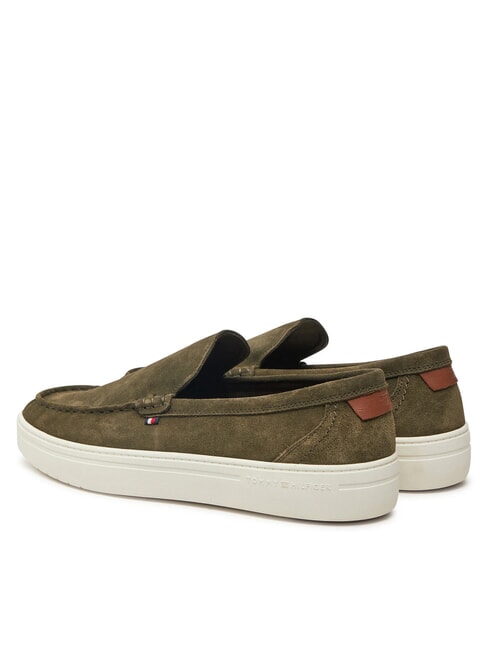 MODERN LIGHT HYBRID Mocassins en cuir su&eacute;d&eacute; vert arm&eacute;e - Chaussures Homme