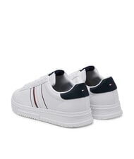 TOMMY HILFIGER MODERN CUPSOLE STRIPES Baskets en cuir blanc - Chaussures Homme - 5