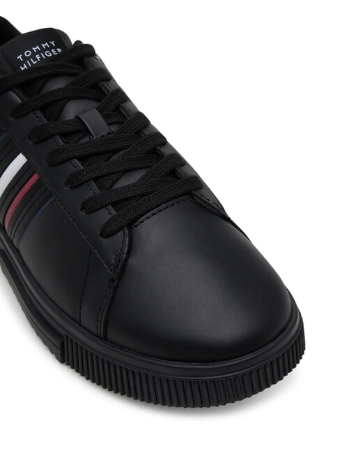 MODERN CUPSOLE STRIPES Baskets en cuir noir - Chaussures Homme