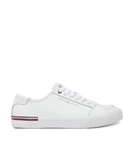 TOMMY HILFIGER CORE CORPORATE Baskets en cuir blanc - Chaussures Homme - 2