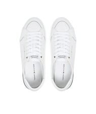 TOMMY HILFIGER CORE CORPORATE Baskets en cuir blanc - Chaussures Homme - 4