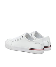 TOMMY HILFIGER CORE CORPORATE Baskets en cuir blanc - Chaussures Homme - 5