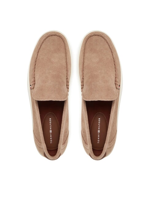 MODERN LIGHT HYBRID Mocassins en cuir su&eacute;d&eacute; taupe c&ocirc;tier - Chaussures Homme