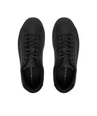 TOMMY HILFIGER COURT BETTER Baskets en cuir noir - Chaussures Homme - 4